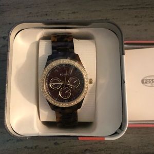 Fossil women’s tortoiseshell watch